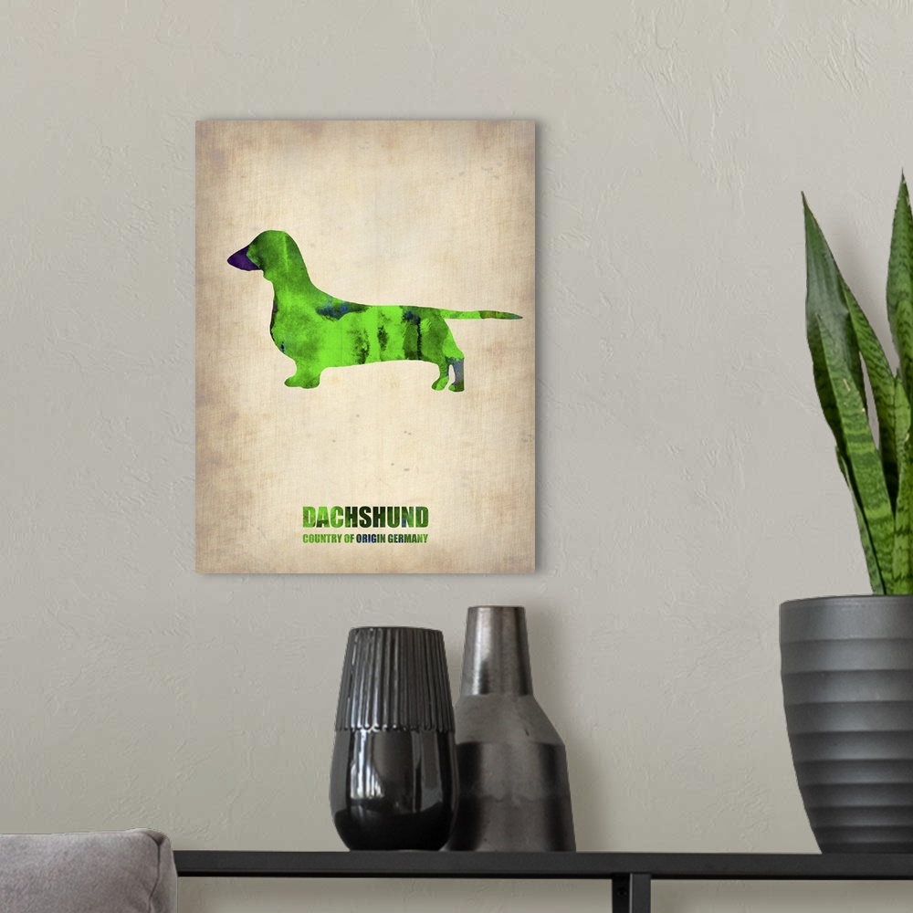 A modern room featuring Dachshund Poster 1