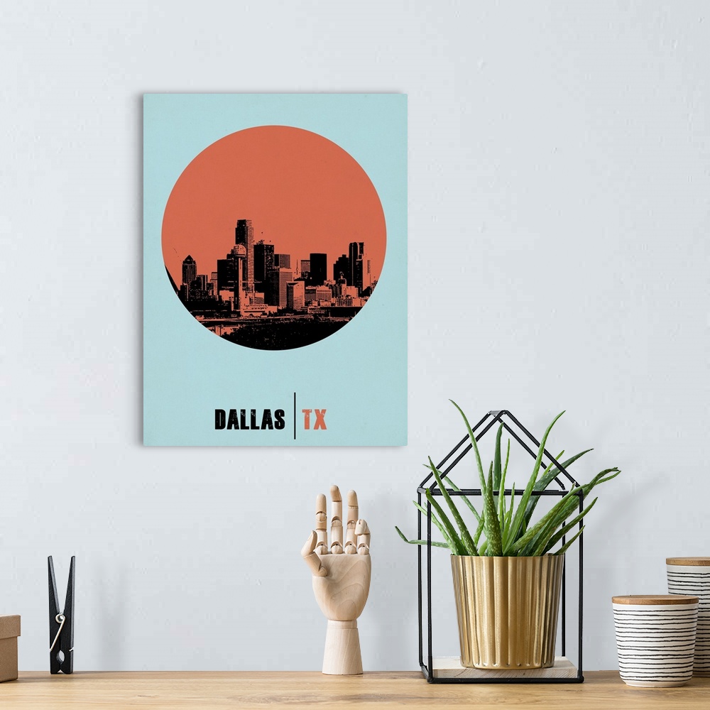 A bohemian room featuring Dallas Circle Poster I
