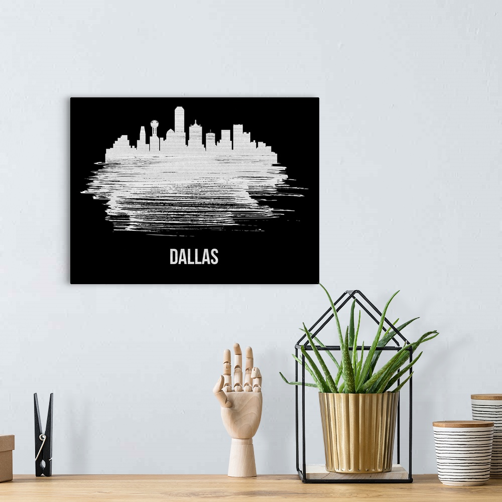 A bohemian room featuring Dallas Skyline