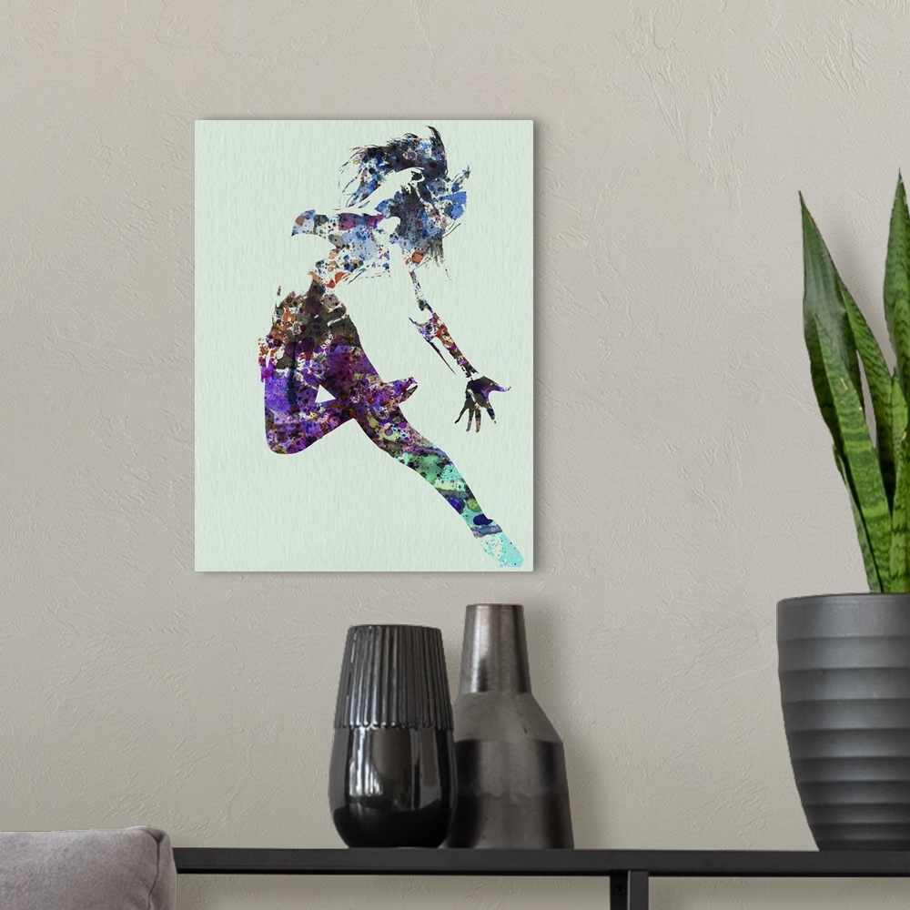 A modern room featuring Dancer Watercolor
