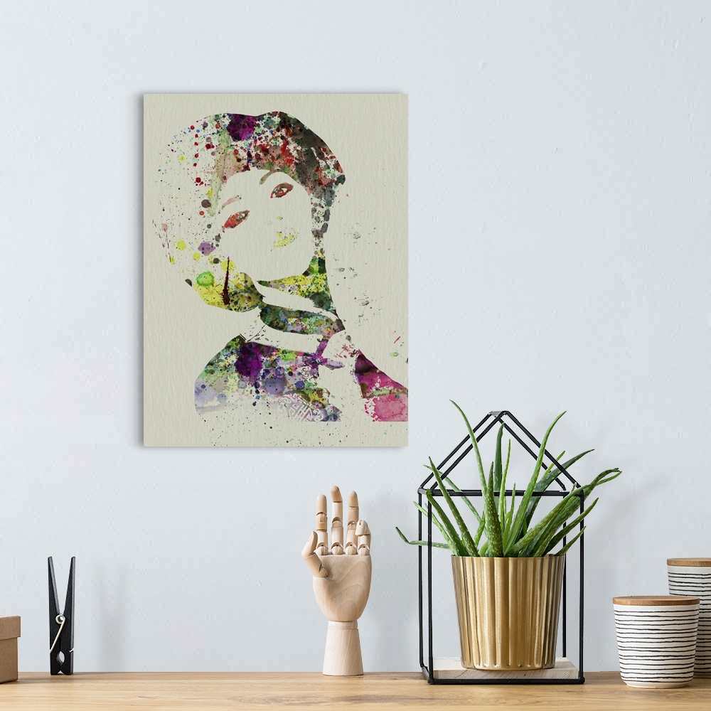A bohemian room featuring Dancer Watercolor VII