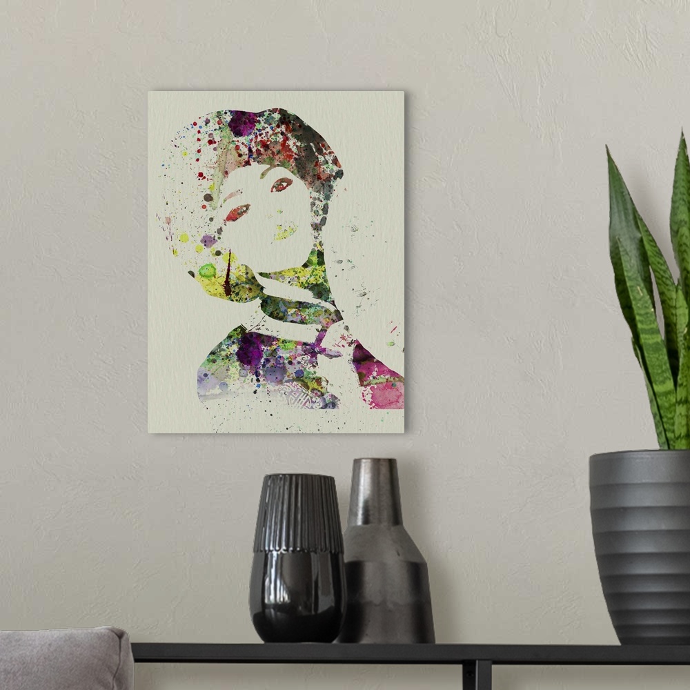A modern room featuring Dancer Watercolor VII