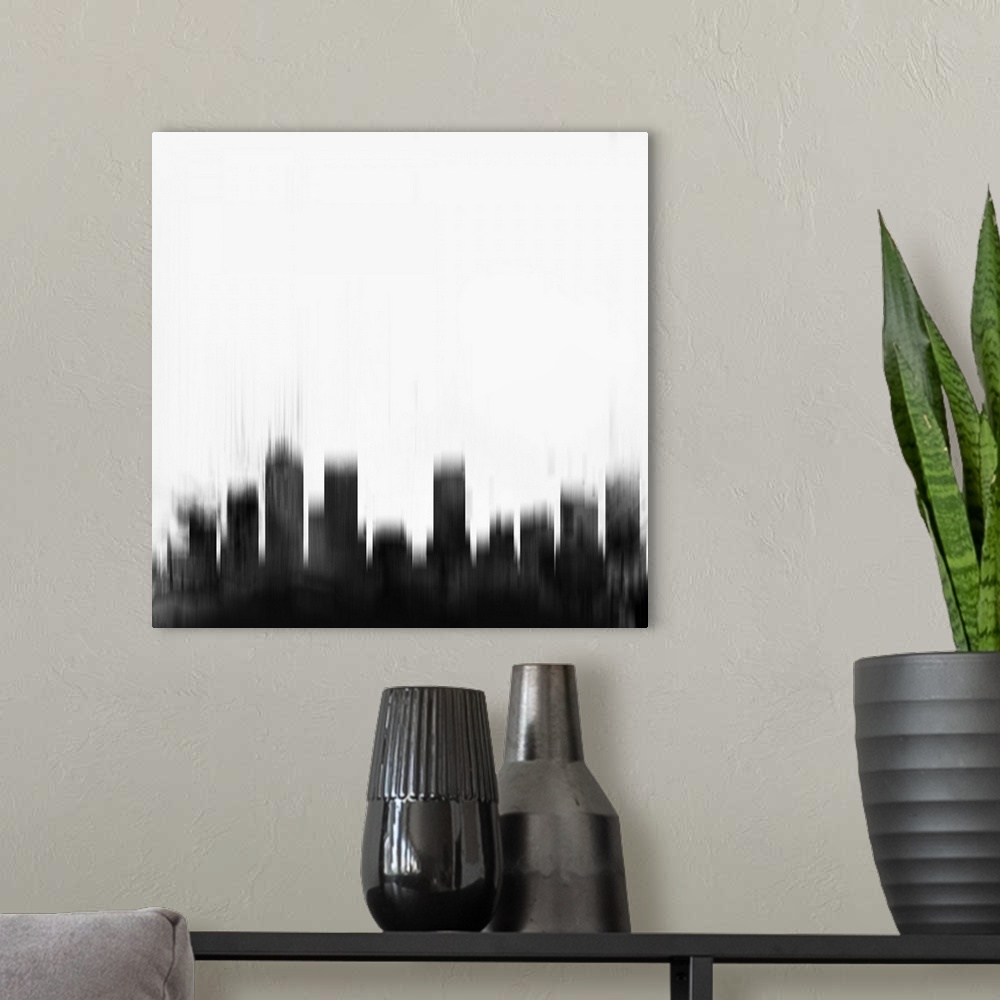 A modern room featuring Denver City Skyline