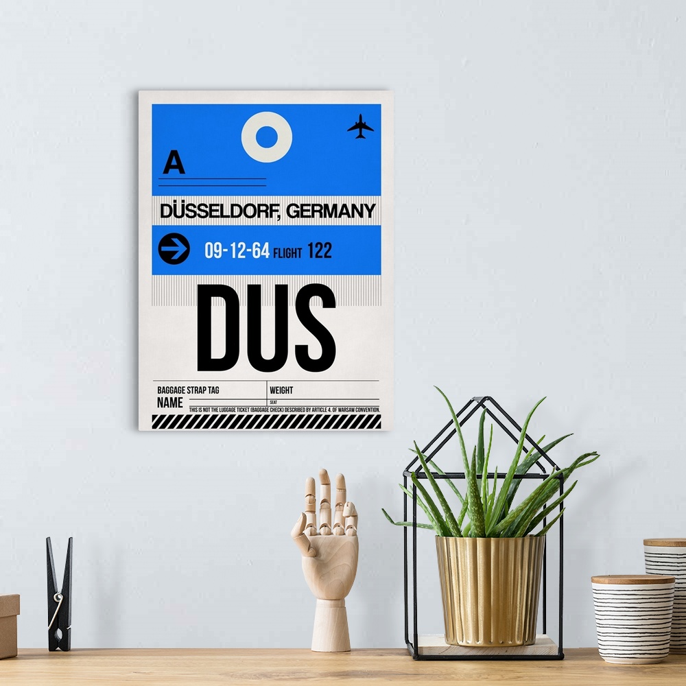 A bohemian room featuring DUS Dusseldorf Luggage Tag I