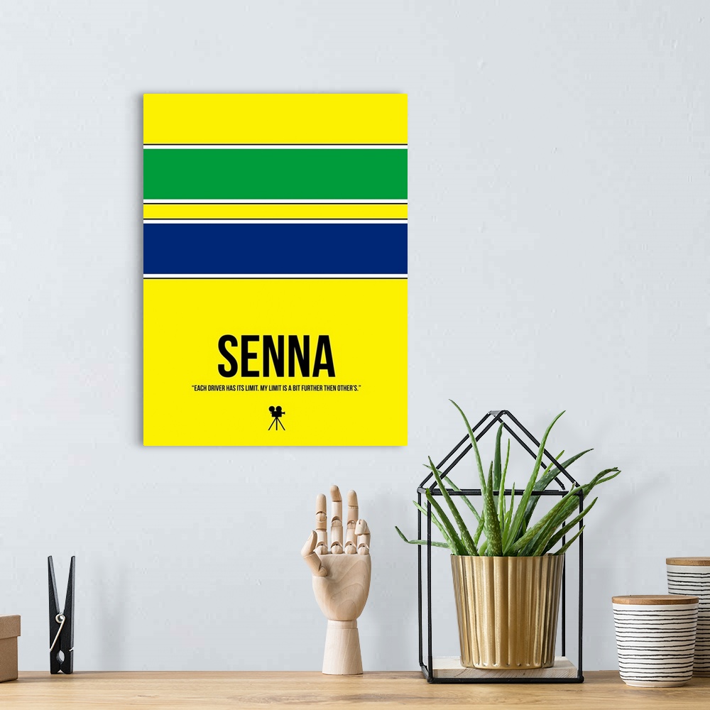 A bohemian room featuring Contemporary minimalist movie poster artwork of Senna.