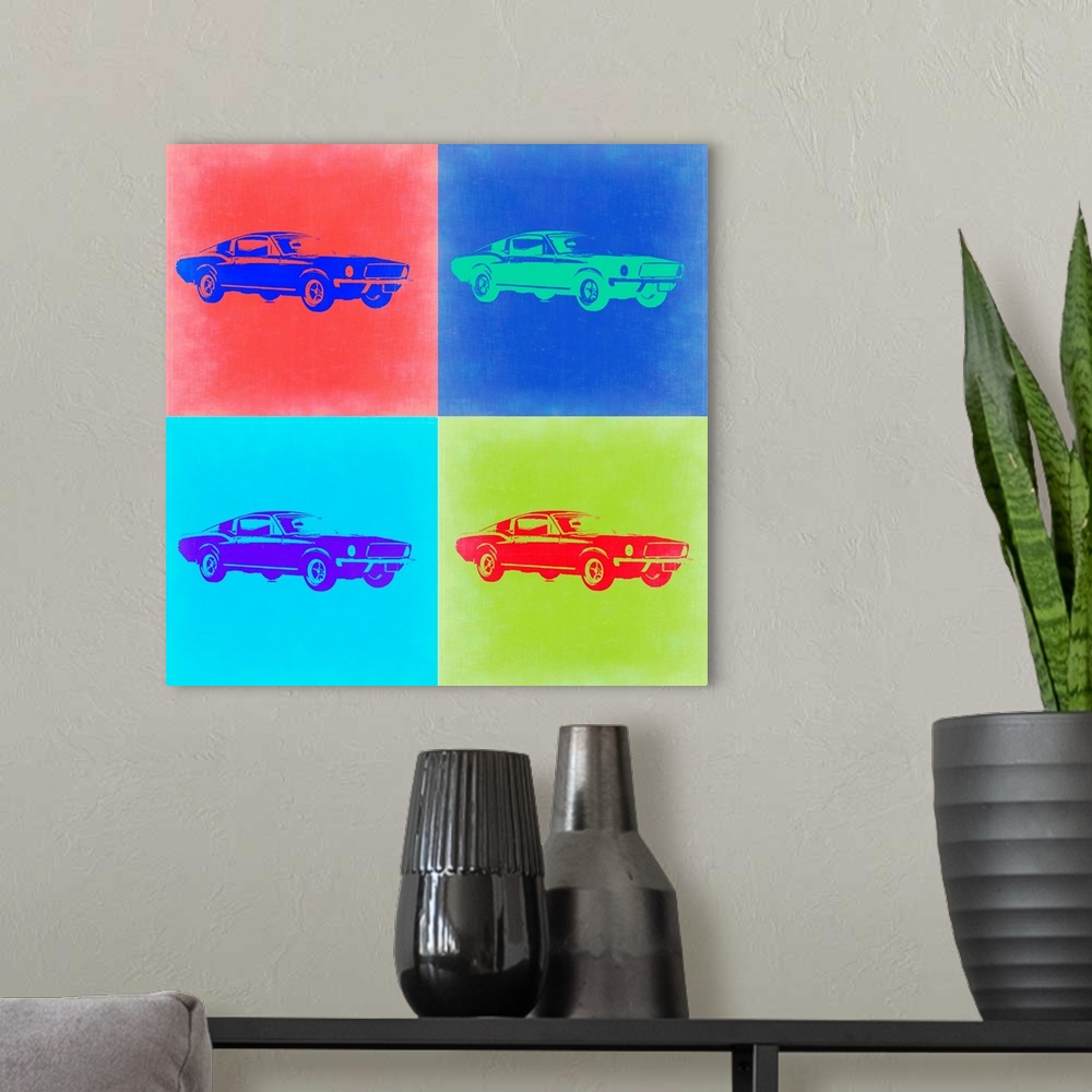 A modern room featuring Ford Mustang Pop Art I