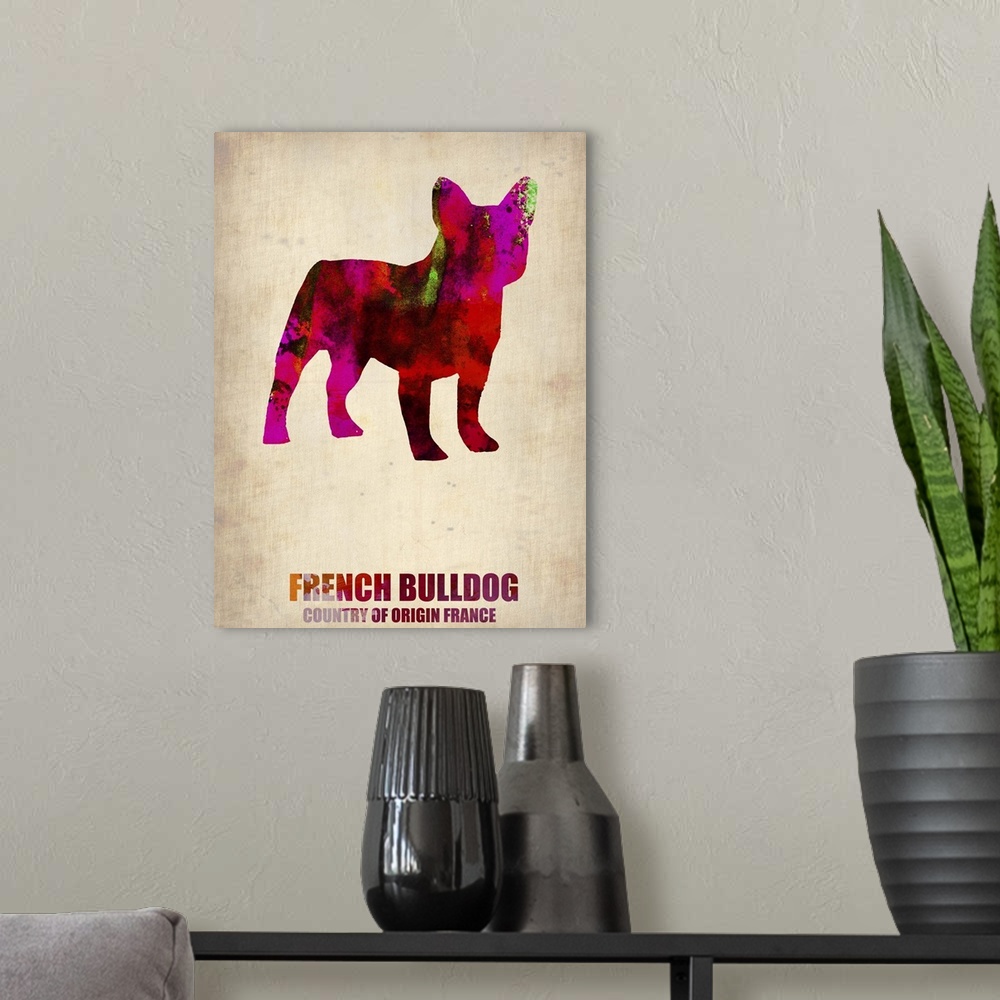 A modern room featuring French Bulldog Poster