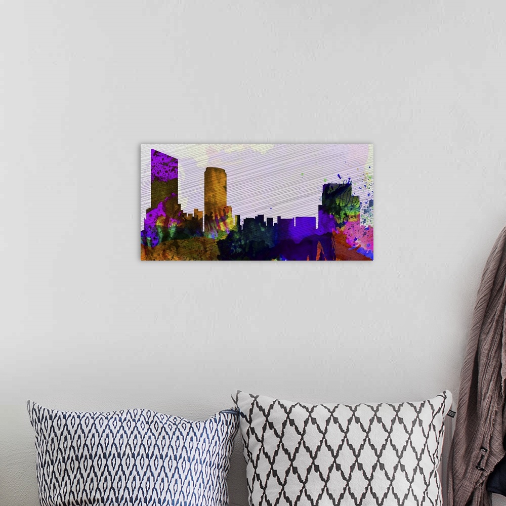 A bohemian room featuring Grand Rapids City Skyline