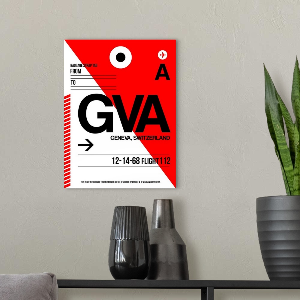 A modern room featuring GVA Geneva Luggage Tag I