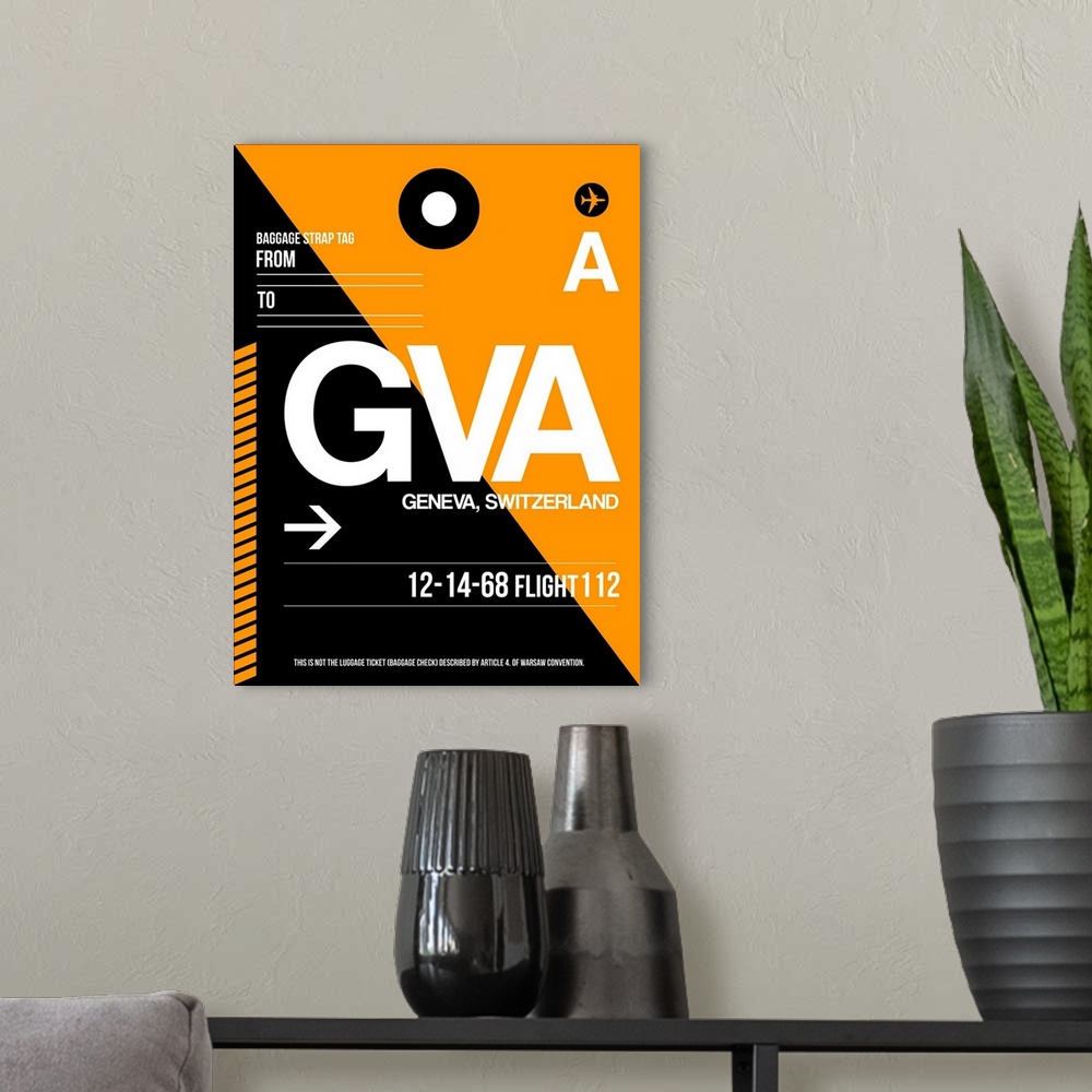 A modern room featuring GVA Geneva Luggage Tag II
