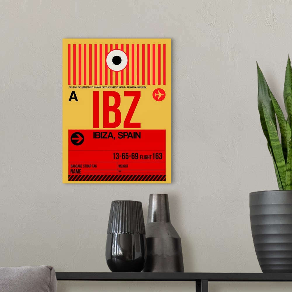 A modern room featuring IBZ Ibiza Luggage Tag I