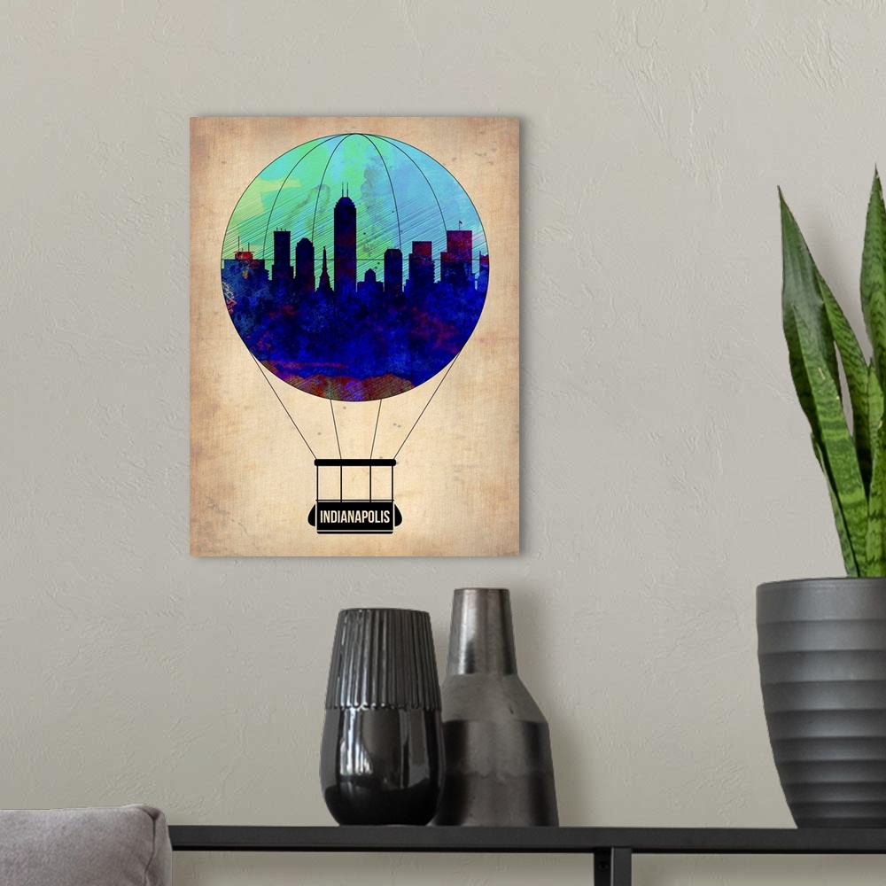 A modern room featuring Indianapolis Air Balloon