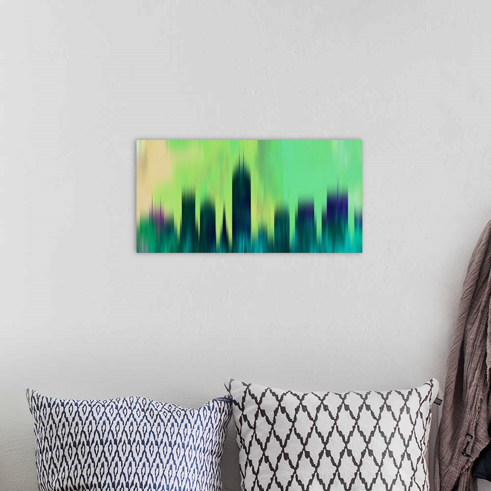 A bohemian room featuring Indianapolis Downtown Skyline