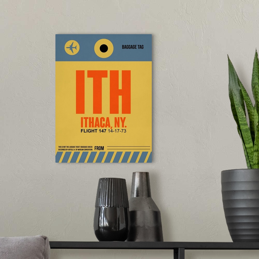 A modern room featuring ITH Ithaca Luggage Tag I