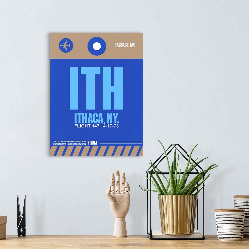 A bohemian room featuring ITH Ithaca Luggage Tag II