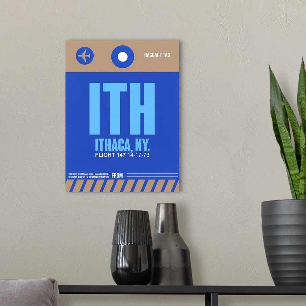 A modern room featuring ITH Ithaca Luggage Tag II