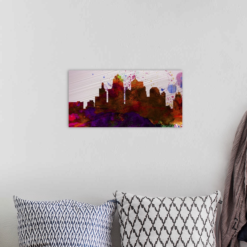 A bohemian room featuring Kansas City Skyline