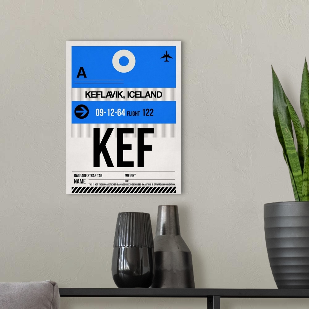 A modern room featuring KEF Keflavik Luggage Tag I