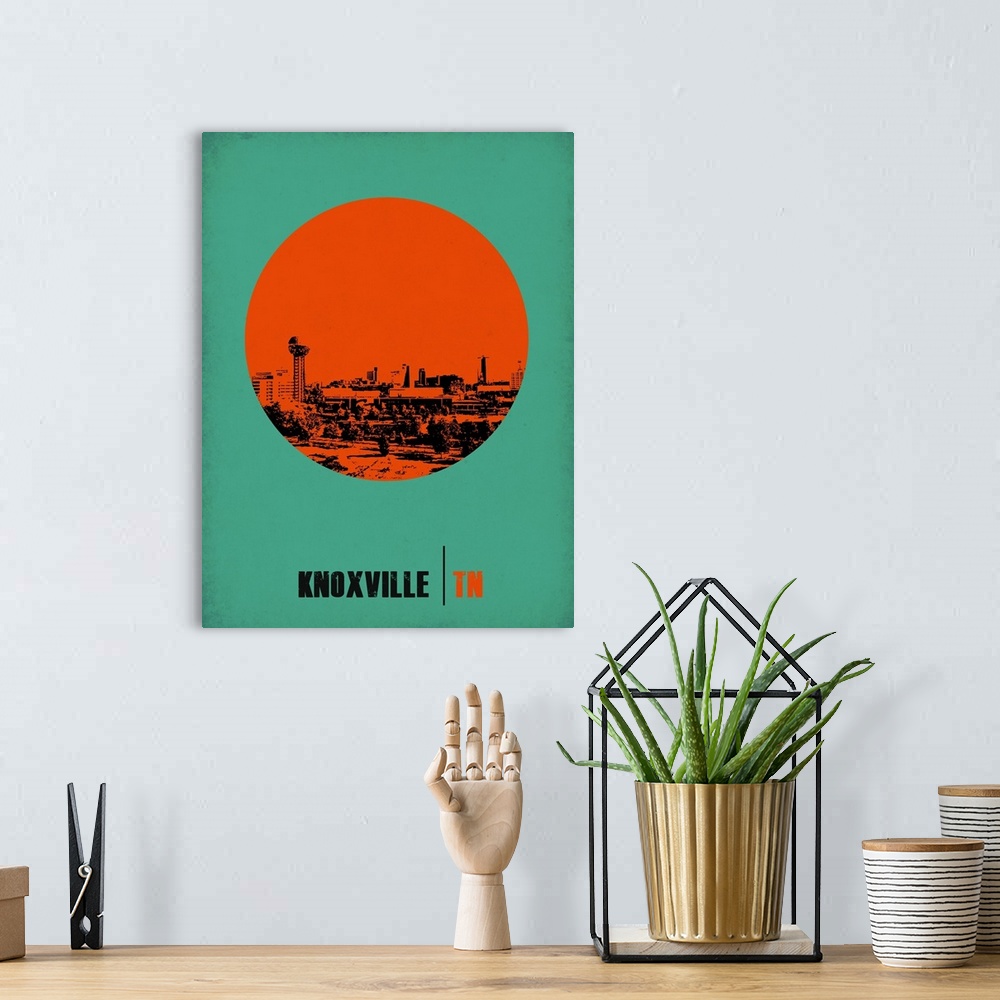 A bohemian room featuring Knoxville Circle Poster I