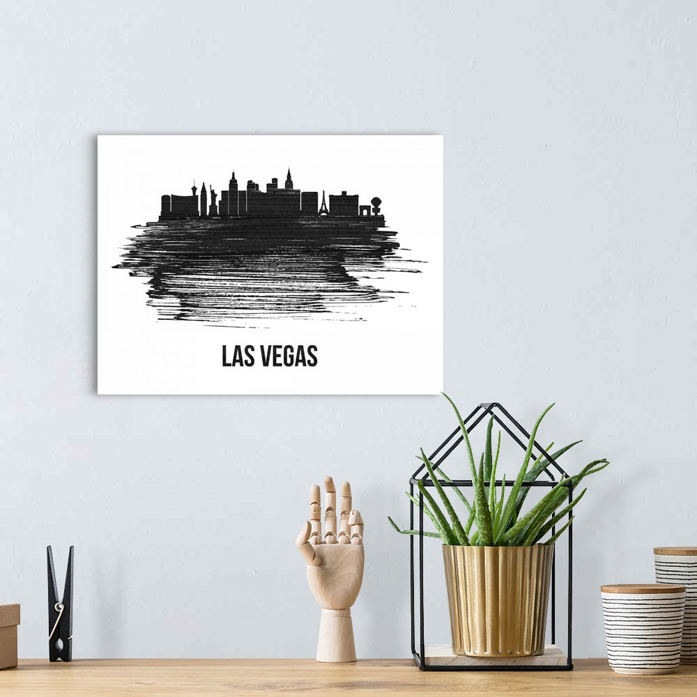 A bohemian room featuring Las Vegas Skyline