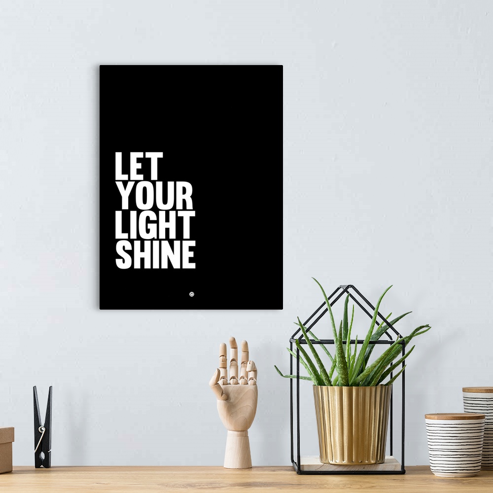 A bohemian room featuring Let Your Lite Shine Poster II