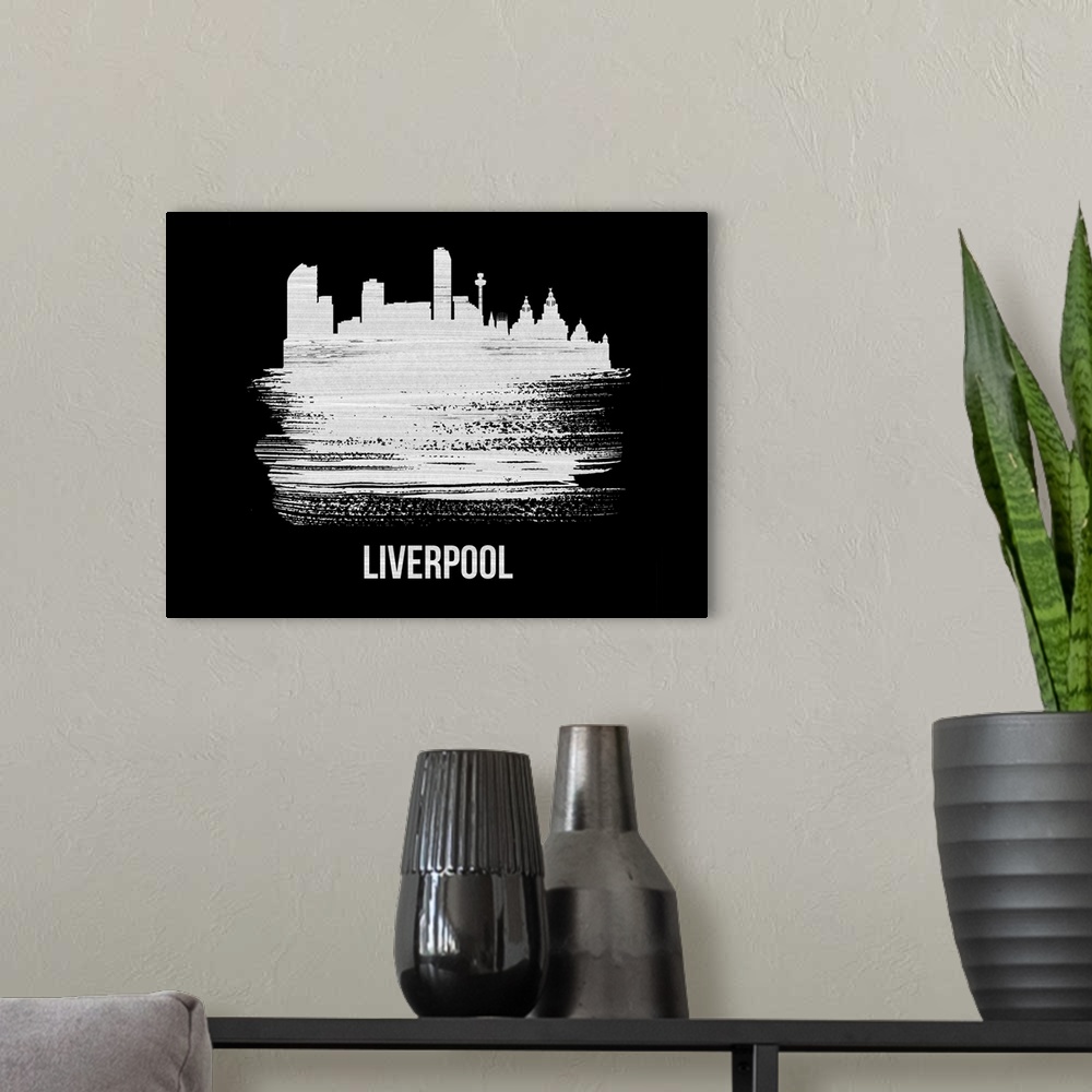 A modern room featuring Liverpool Skyline
