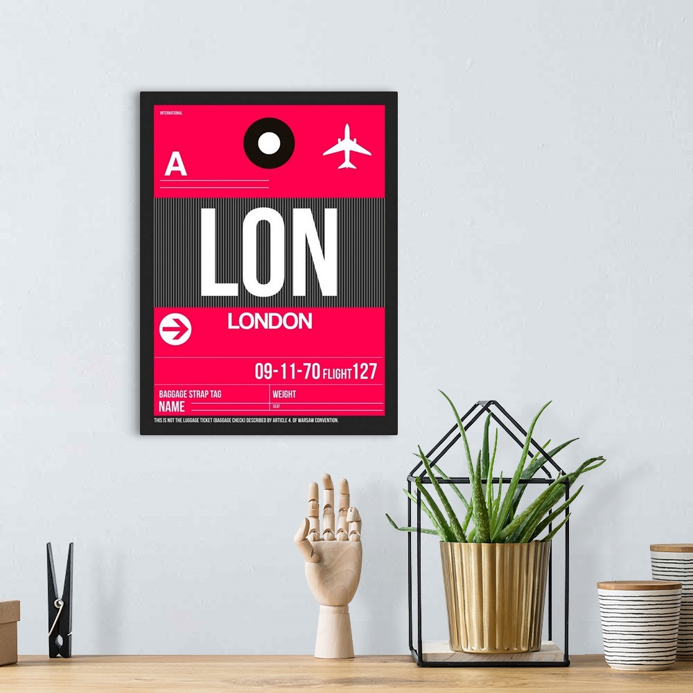 A bohemian room featuring LON London Luggage Tag II
