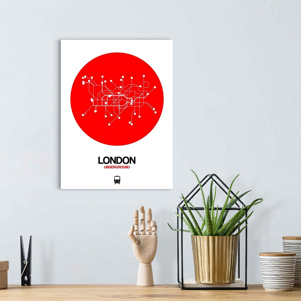 A bohemian room featuring London Red Subway Map