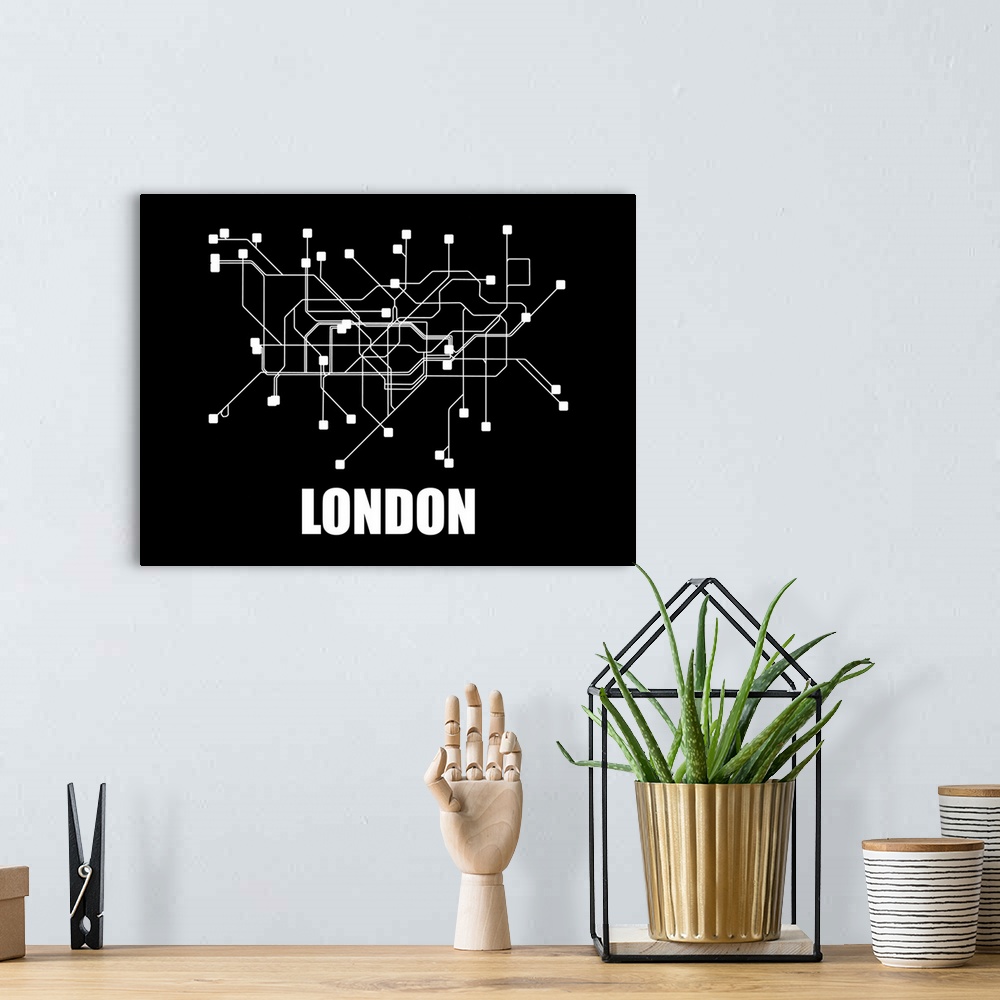 A bohemian room featuring London Subway Map III