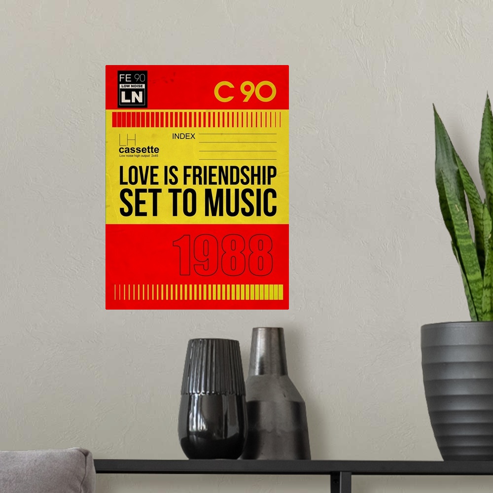 A modern room featuring Love Is Friendship Set To Music