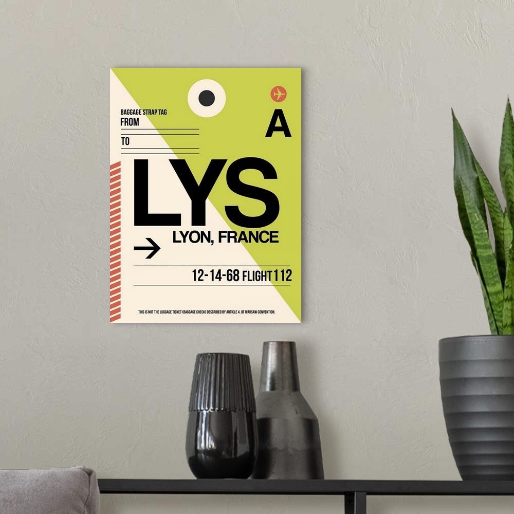 A modern room featuring LYS Lyon Luggage Tag I