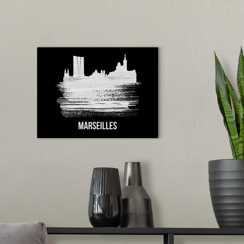 A modern room featuring Marseilles Skyline