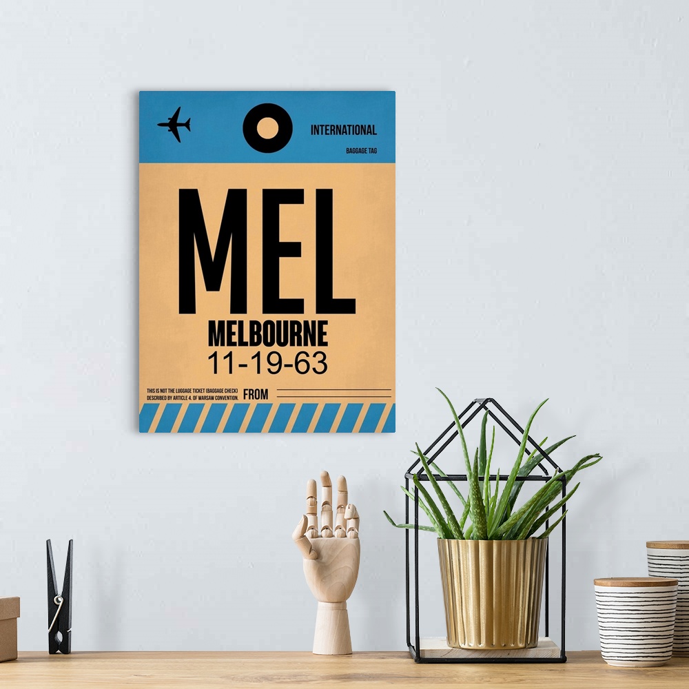 A bohemian room featuring MEL Melbourne Luggage Tag I