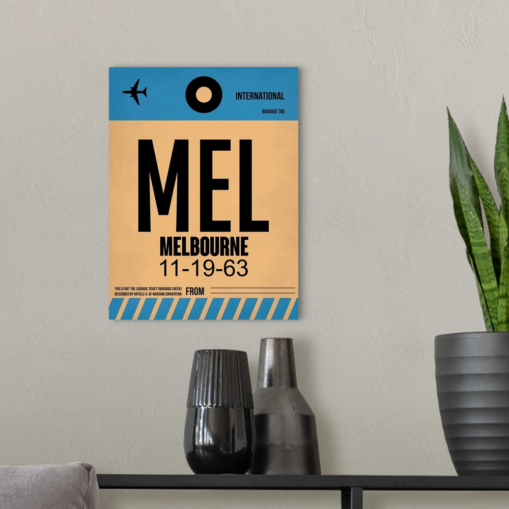 A modern room featuring MEL Melbourne Luggage Tag I
