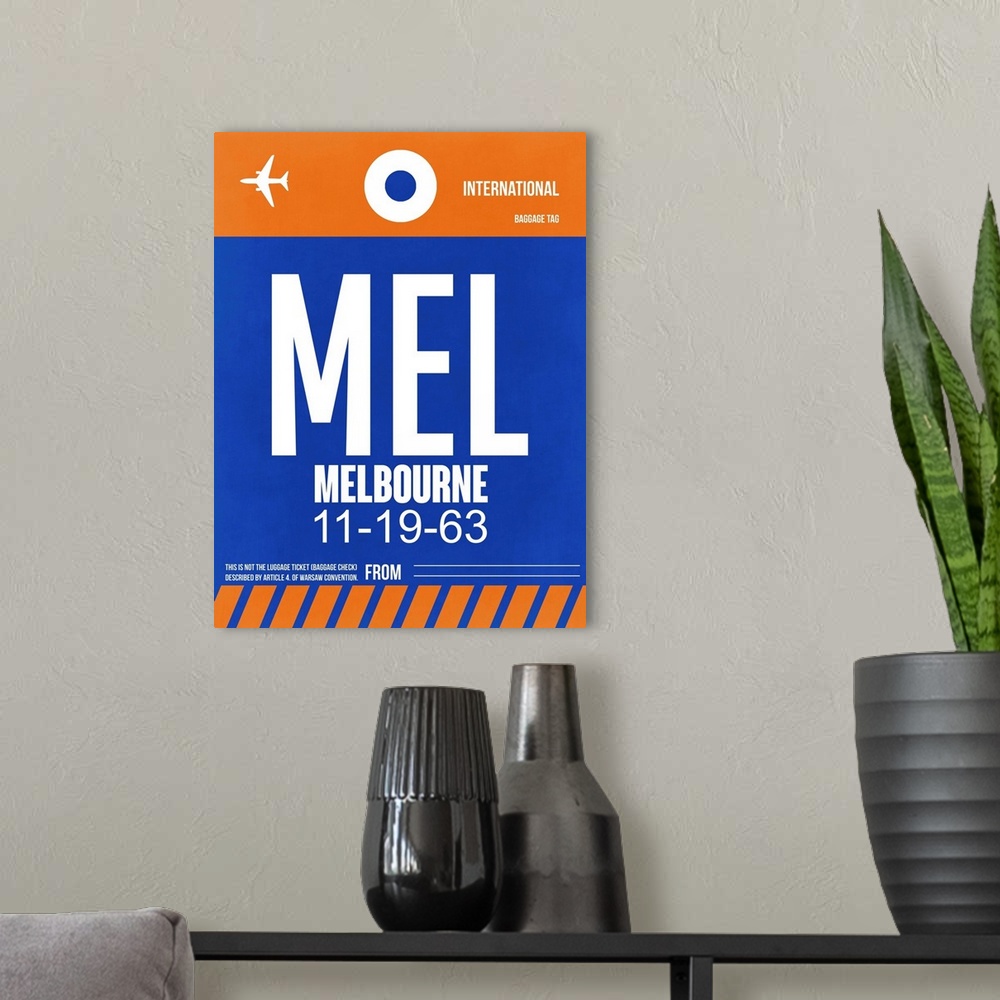 A modern room featuring MEL Melbourne Luggage Tag II