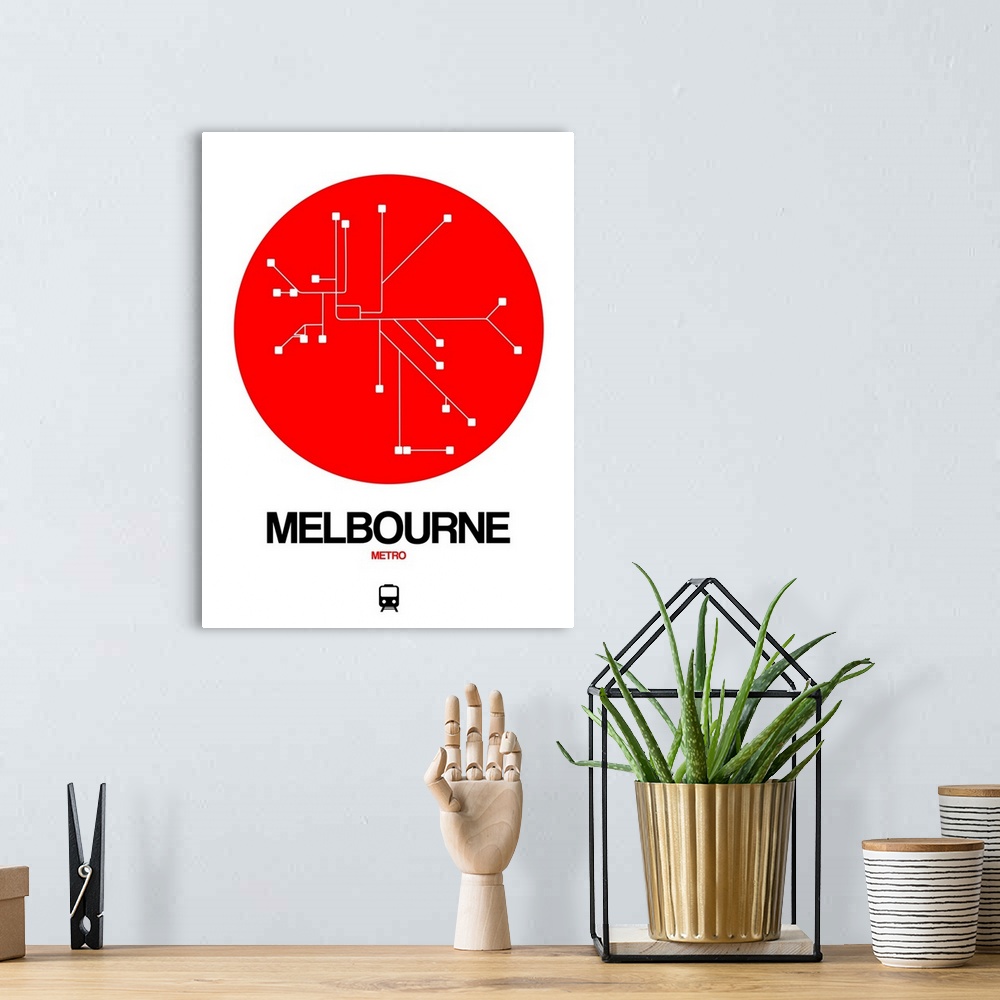 A bohemian room featuring Melbourne Red Subway Map