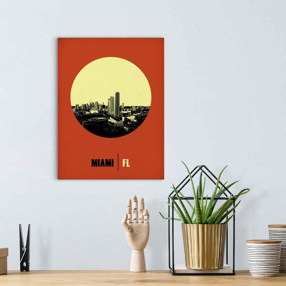 A bohemian room featuring Miami Circle Poster II