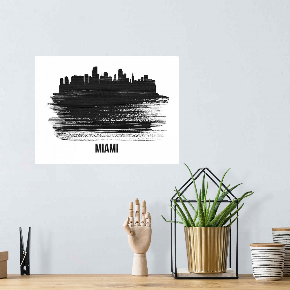 A bohemian room featuring Miami Skyline
