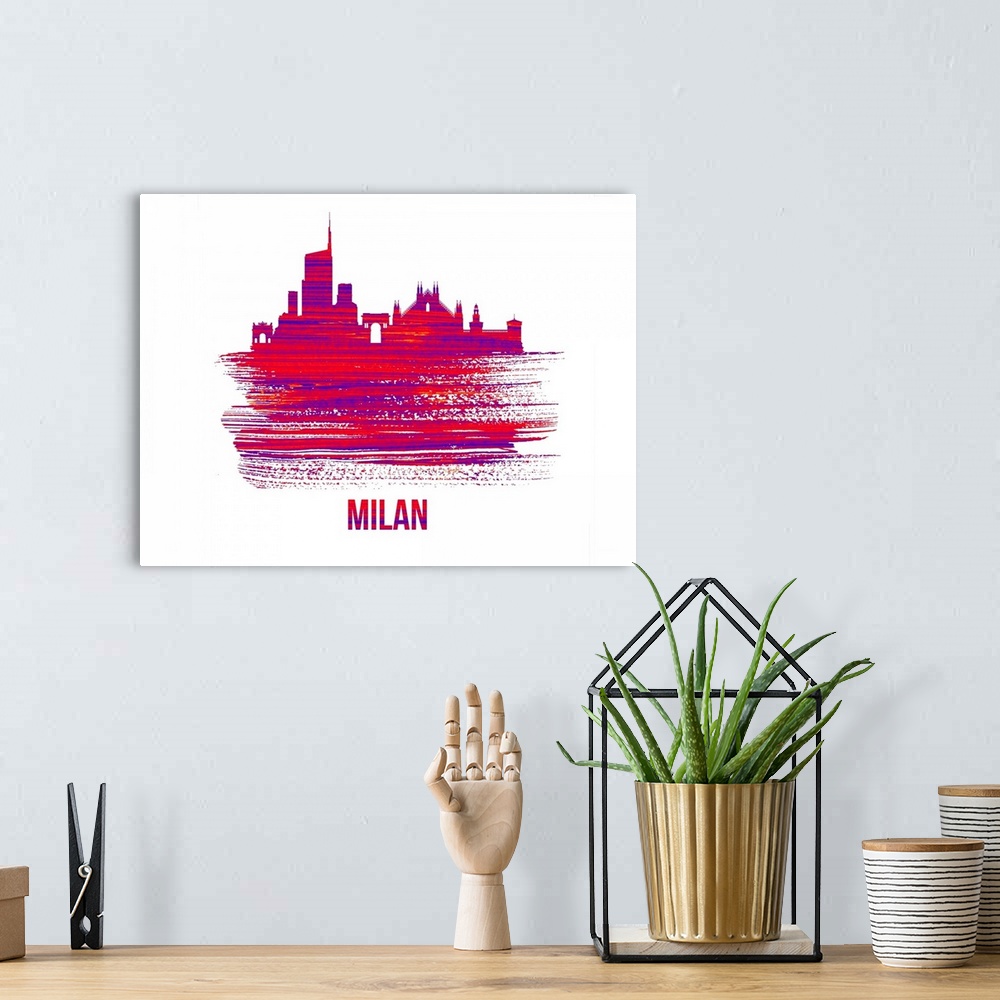 A bohemian room featuring Milan Skyline