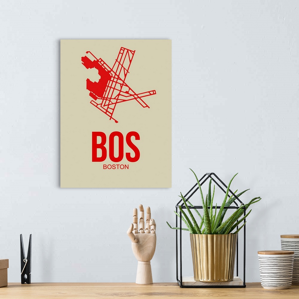 A bohemian room featuring Minimalist BOS Boston Poster I
