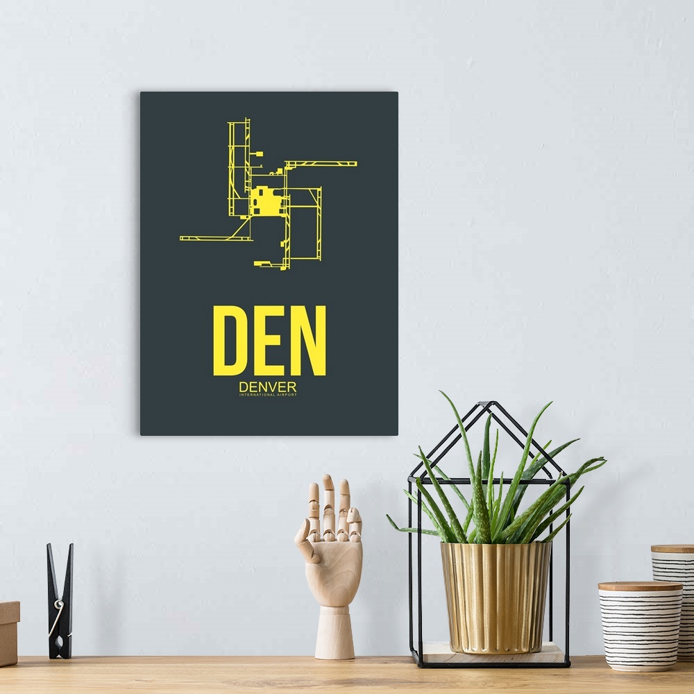 A bohemian room featuring Minimalist DEN Denver Poster I