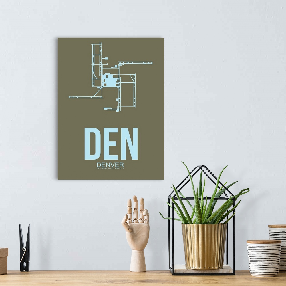A bohemian room featuring Minimalist DEN Denver Poster III