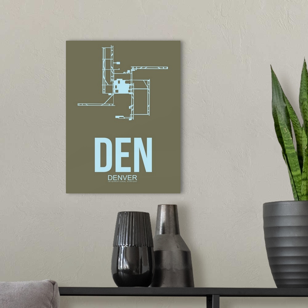 A modern room featuring Minimalist DEN Denver Poster III