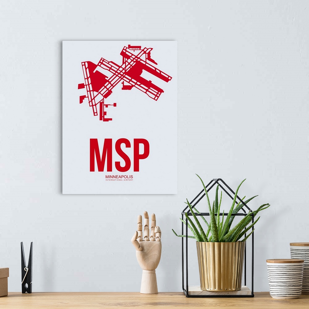 A bohemian room featuring Minimalist MSP Minneapolis Poster III