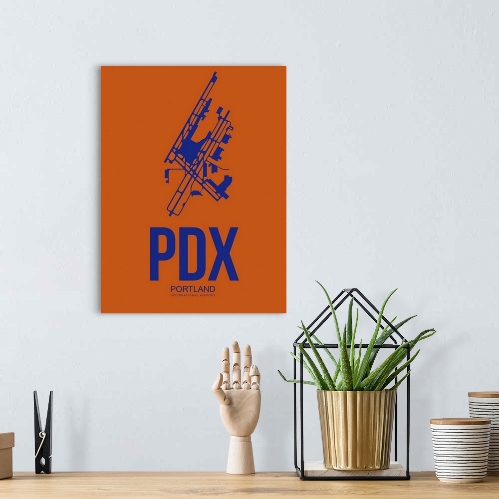 A bohemian room featuring Minimalist PDX Portland Poster I
