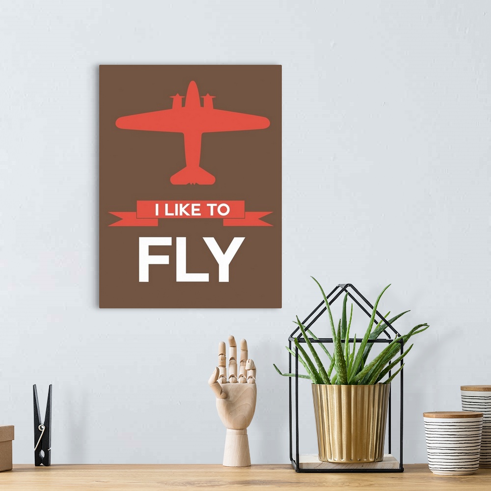 A bohemian room featuring Minimalist Plane Poster II