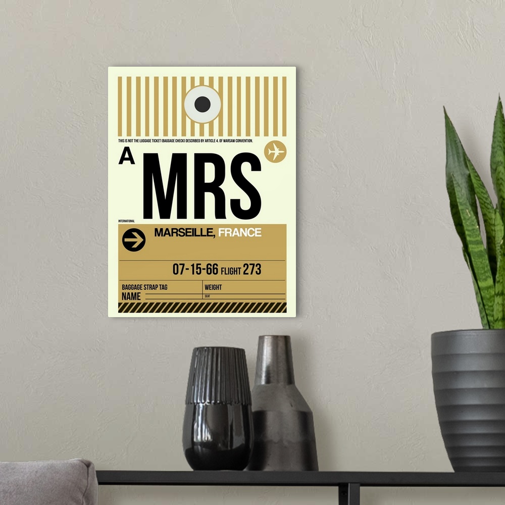 A modern room featuring MRS Marseille Luggage Tag I