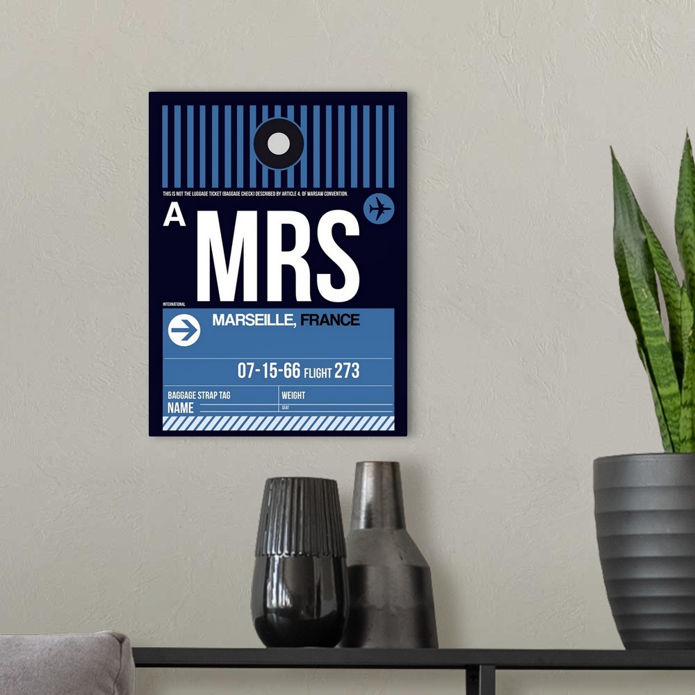 A modern room featuring MRS Marseille Luggage Tag II