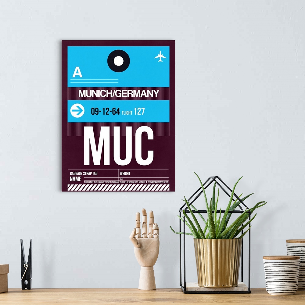 A bohemian room featuring MUC Munich Luggage Tag I