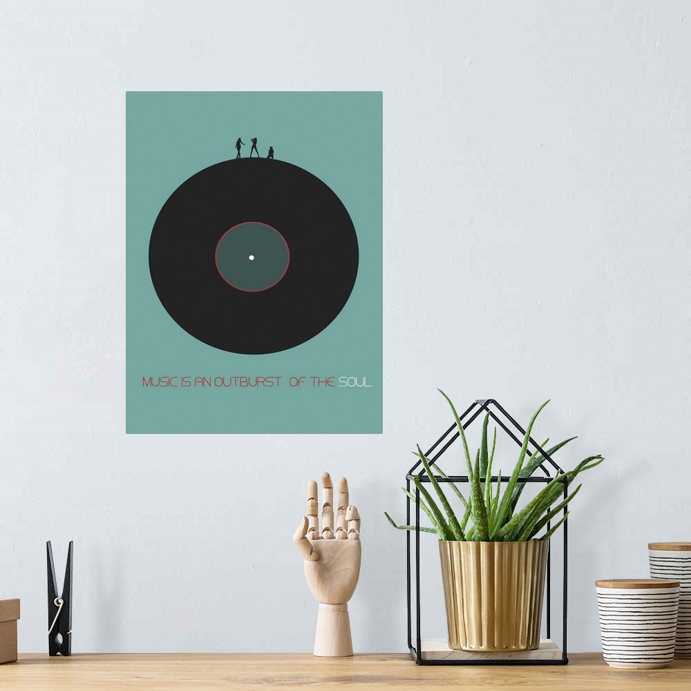 A bohemian room featuring Music Is In Outburst Of The Soul Poster